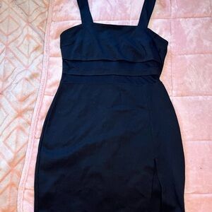 Fashion Nova Black Sheath Mini Dress Square Neck